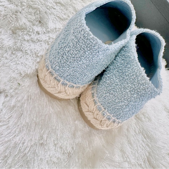 CHANEL Fabric Grosgrain Espadrilles Blue Light Grey Black in size 37 - Picture 5 of 5